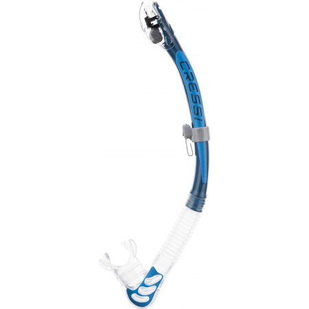 ALPHA ULTRA DRY SNORKEL SIL. CLEAR/TUBE BLUE AZURE
