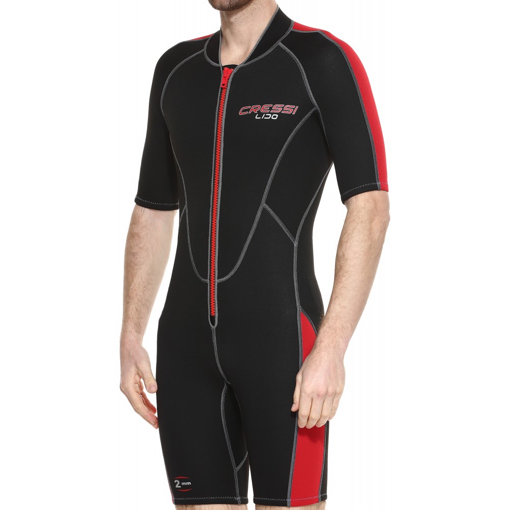 - LIDO MAN SHORTY WETSUIT BLACK/RED 2mm XL/5