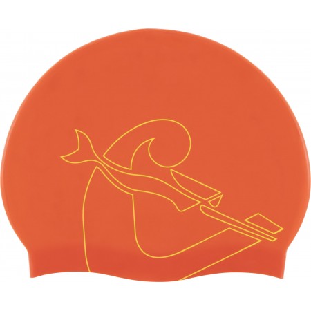 RICKY JR SWIM CAP RED/YELLOW