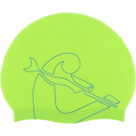 RICKY JR SWIM CAP LIME/BLUE