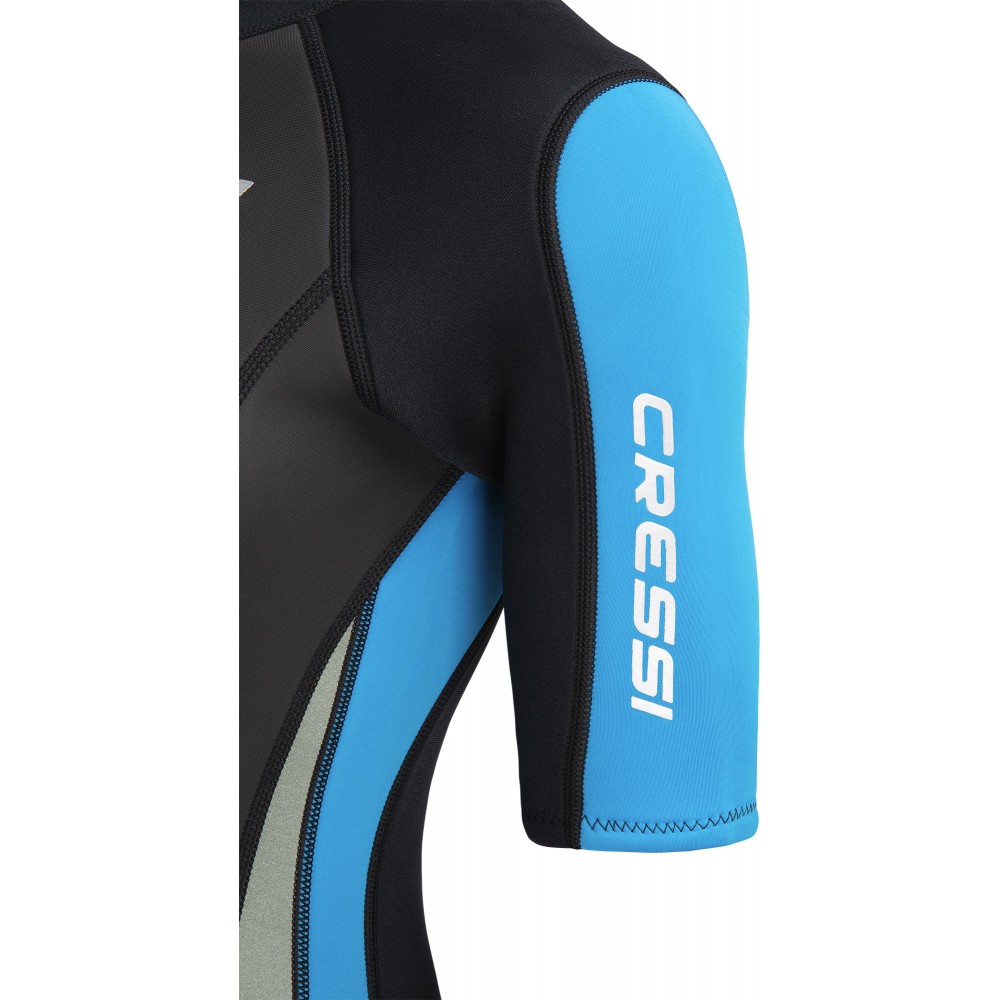 - MED X LADY SHORTY WETSUIT BLACK/LIGHT BLUE/GREY 2.5mm 2XL/6