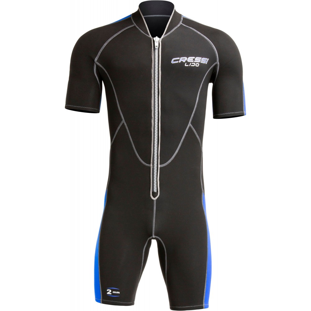 - LIDO MAN SHORTY WETSUIT BLACK/BLUE 2mm M/3