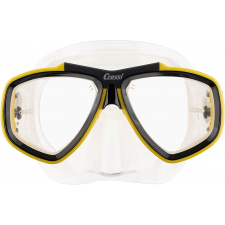 FOCUS MASK SIL CLEAR/FRAME YELLOW