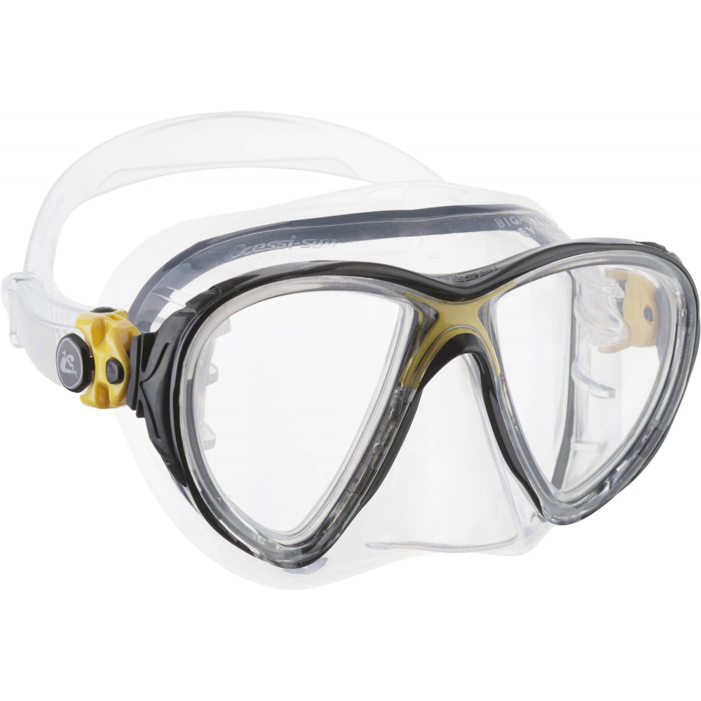 - BIG EYES EVOLUTION MASK SIL CLEAR/FRAME YELLOW