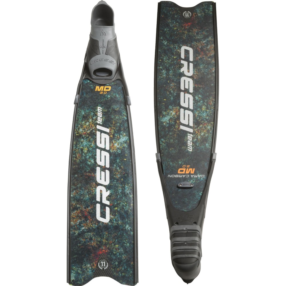 - GARA TURBO CARBON FINS MD GREEN CAMOU 42/43