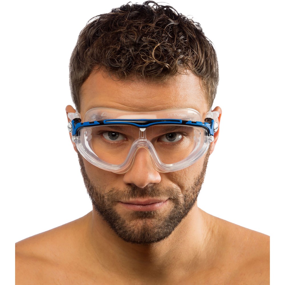 - SKYLIGHT GOGGLES SIL CLEAR/FRAME BLACK BLUE