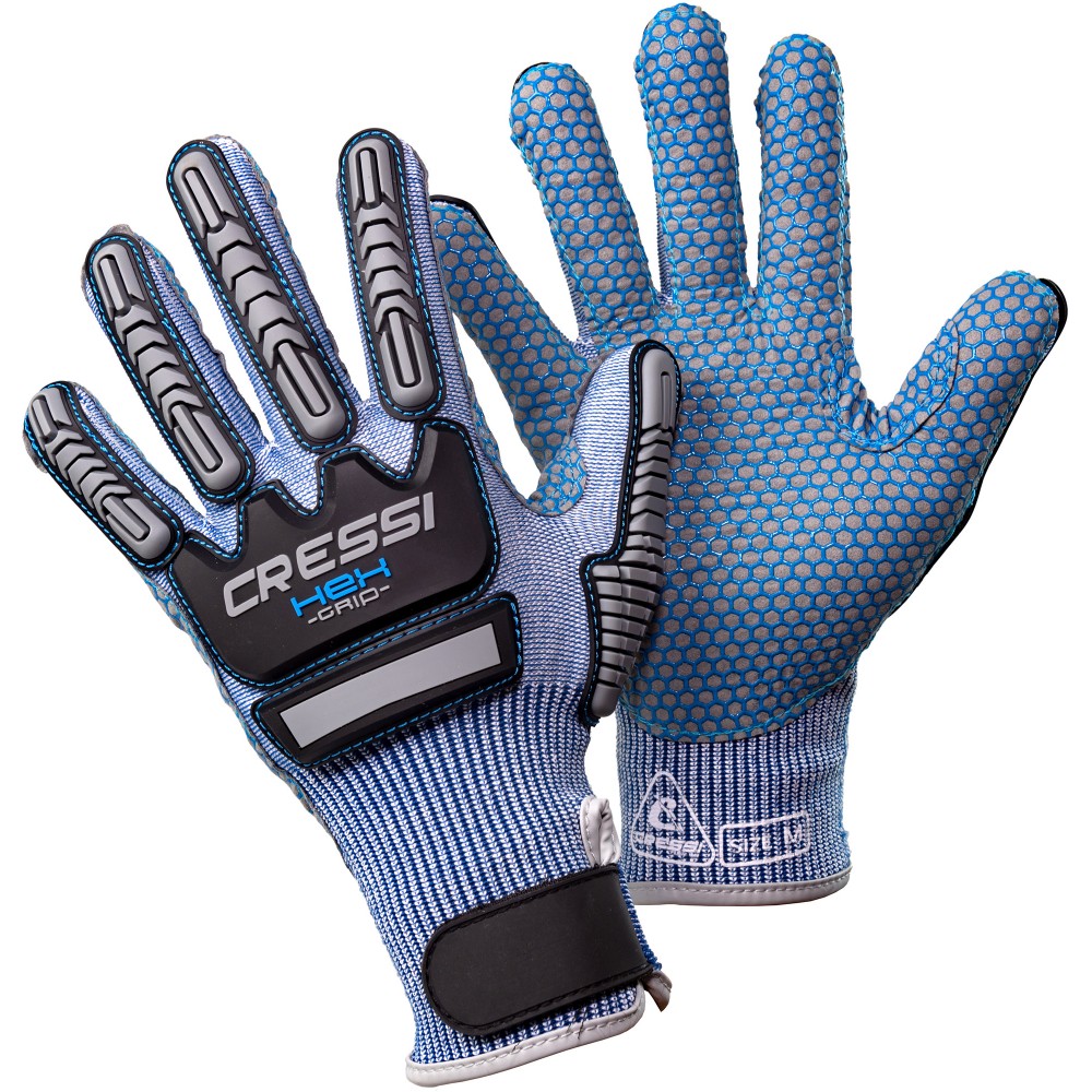 - HEX GRIP GLOVES - BLUE L