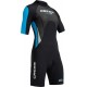 - MED X LADY SHORTY WETSUIT BLACK/LIGHT BLUE/GREY 2.5mm 2XL/6
