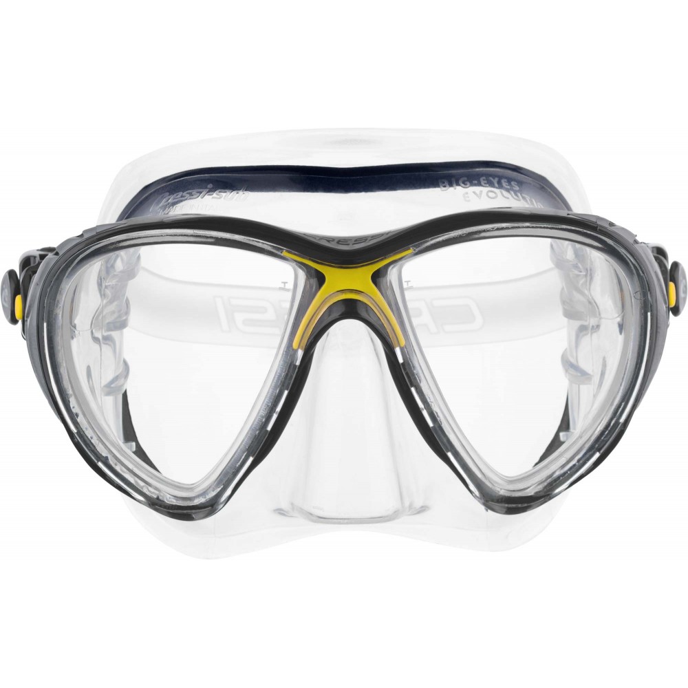 - BIG EYES EVOLUTION MASK SIL CLEAR/FRAME YELLOW