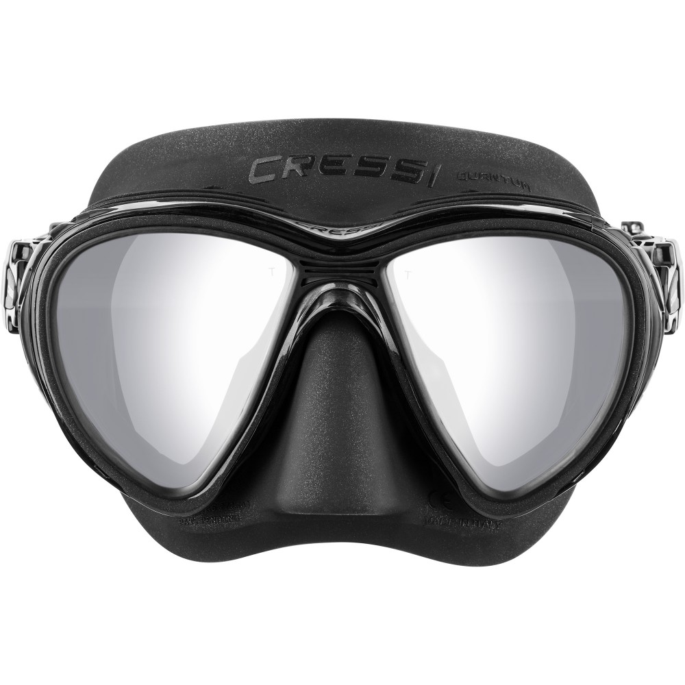 - QUANTUM MASK BLACK/BLACK SPECTRA MIRRORED LENS SILVER
