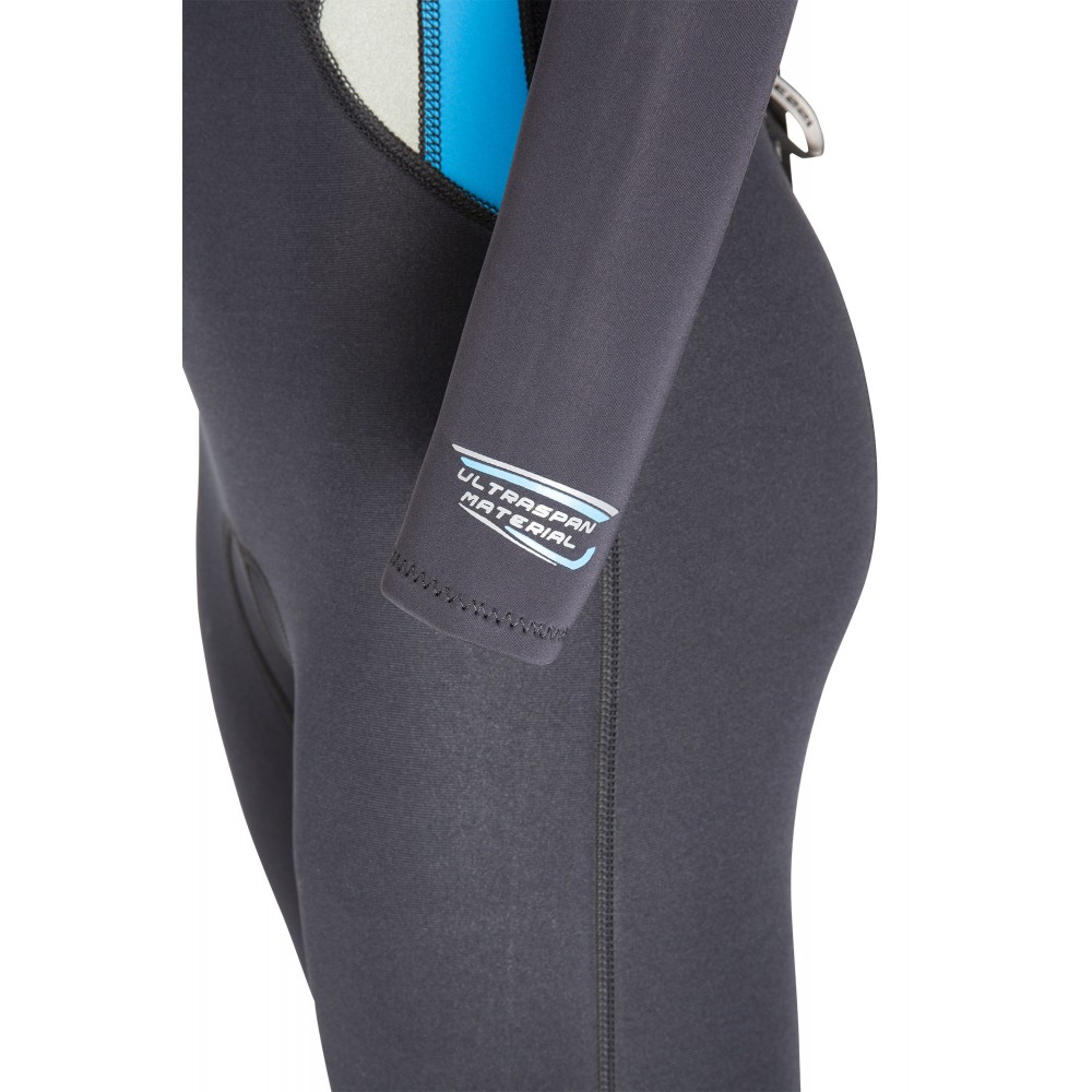 - MOREA LADY MONOPIECE WETSUIT BLACK/TURQUOISE 3mm L/4