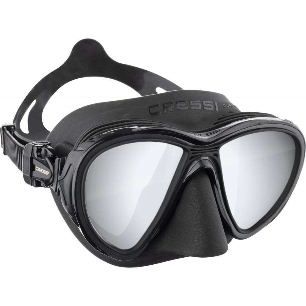 - QUANTUM MASK BLACK/BLACK SPECTRA MIRRORED LENS SILVER