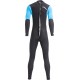 - MOREA LADY MONOPIECE WETSUIT BLACK/TURQUOISE 3mm L/4