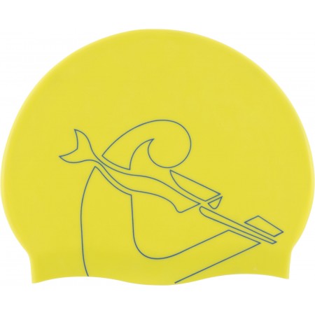 RICKY JR SWIM CAP YELLOW/BLUE
