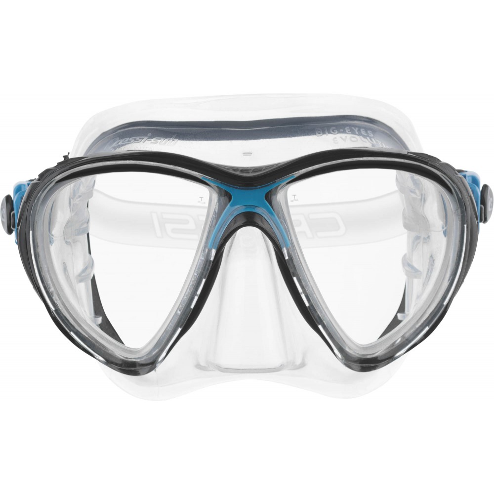 - BIG EYES EVOLUTION MASK SIL CLEAR/FRAME BLUE BLACK