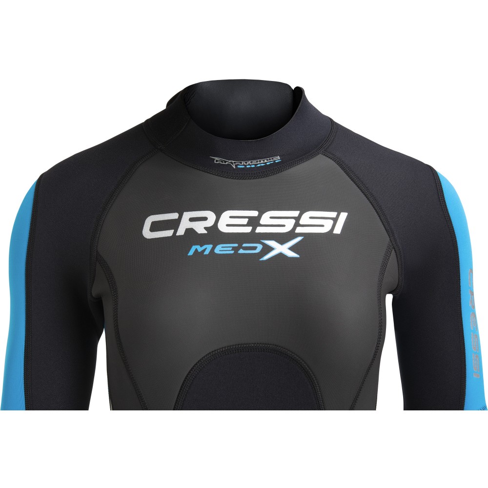 - MED X LADY SHORTY WETSUIT BLACK/LIGHT BLUE/GREY 2.5mm 2XL/6