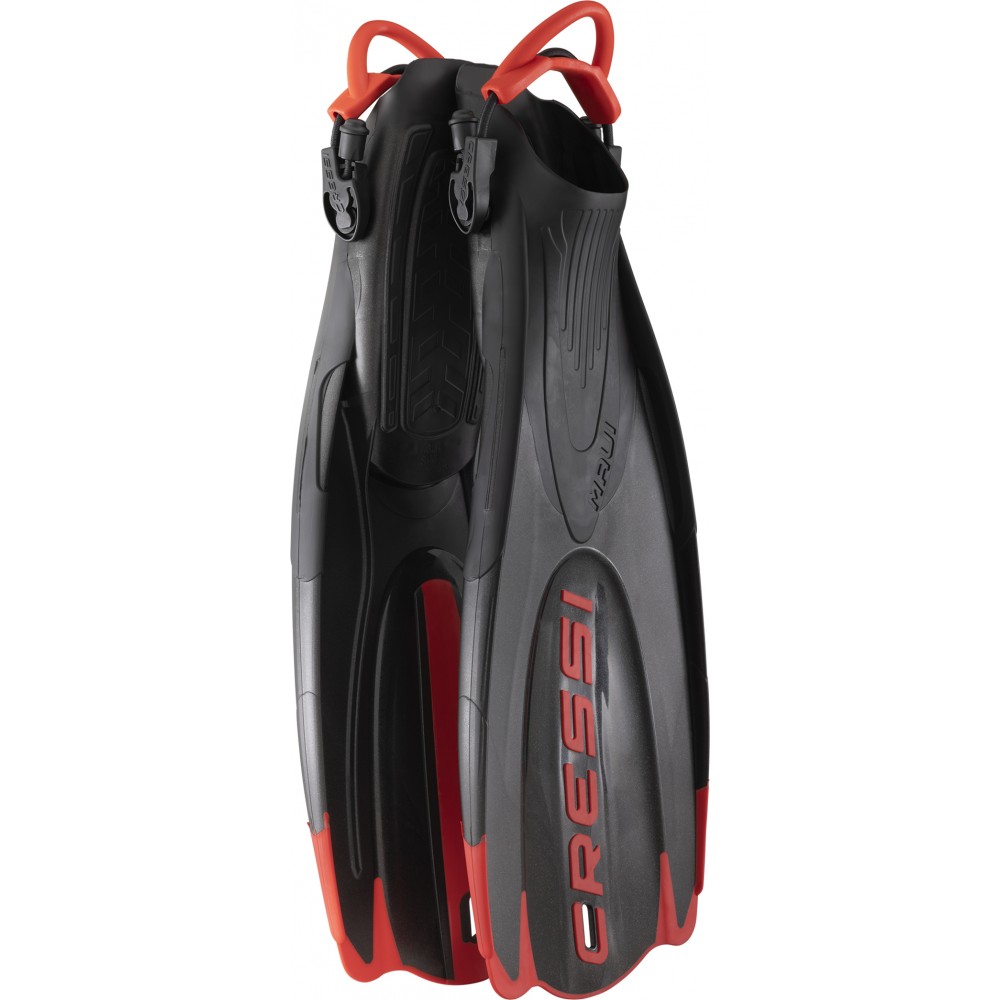 - MAUI FINS DIV-CEN BLACK/RED S/M