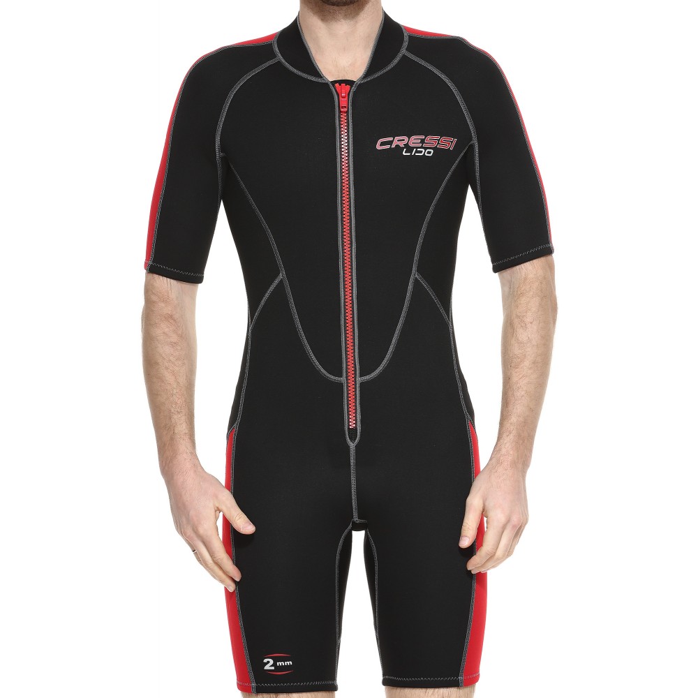 - LIDO MAN SHORTY WETSUIT BLACK/RED 2mm XL/5