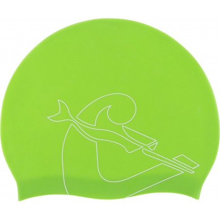 EDDIE SWIM CAP LIME/WHITE