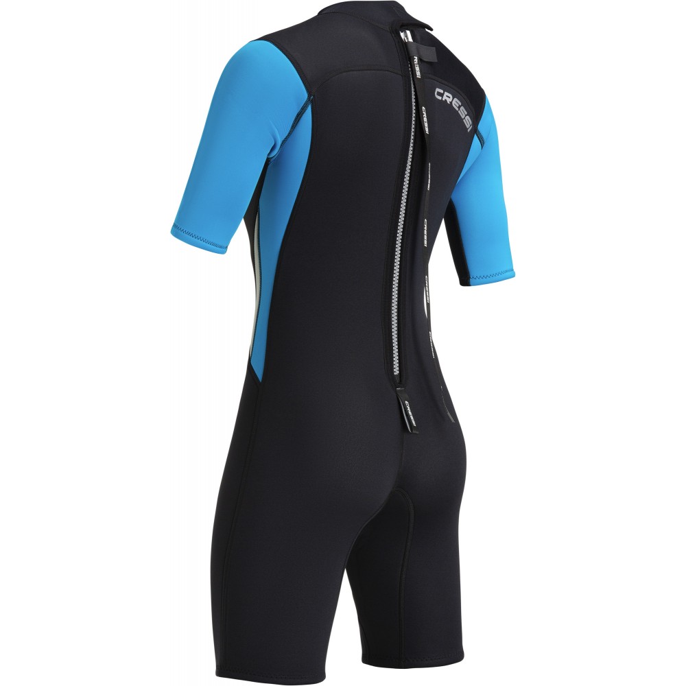 - MED X LADY SHORTY WETSUIT BLACK/LIGHT BLUE/GREY 2.5mm 2XL/6
