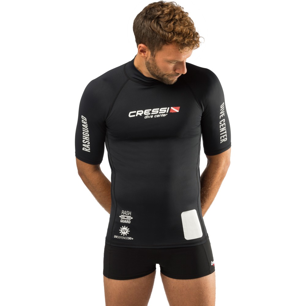 - DIVE CENTER MAN RASH GUARD SHORT/SL BLACK 3XL/7 (58)